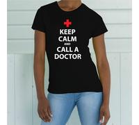 T-SHIRT MAGLIETTA S - M - L - XL KEEP CALM AND CALL A DOCTOR UOMO DONNA
