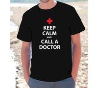 T-SHIRT MAGLIETTA S - M - L - XL KEEP CALM AND CALL A DOCTOR UOMO DONNA