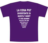 T-SHIRT MAGLIETTA S - M - L - XL "LA COSA PIU' DIVERTENTE " GEEK FUNNY UNISEX