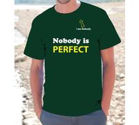 T-shirt maglietta S - M - L - XL NOBODY IS PERFECT Divertente FUNNY UOMO DONNA