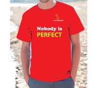 T-shirt maglietta S - M - L - XL NOBODY IS PERFECT Divertente FUNNY UOMO DONNA