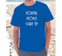 T-SHIRT MAGLIETTA S - M - L - XL "NORMAL PEOPLE SCARE ME" moda frase Uomo Donna