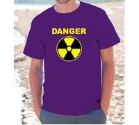 T-SHIRT MAGLIETTA S - M - L - XL NUCLEAR RX RADIOATTIVO DANGER WARNING FUNNY