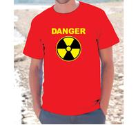 T-SHIRT MAGLIETTA S - M - L - XL NUCLEAR RX RADIOATTIVO DANGER WARNING FUNNY