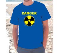 T-SHIRT MAGLIETTA S - M - L - XL NUCLEAR RX RADIOATTIVO DANGER WARNING FUNNY