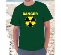 T-SHIRT MAGLIETTA S - M - L - XL NUCLEAR RX RADIOATTIVO DANGER WARNING FUNNY