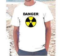 T-SHIRT MAGLIETTA S - M - L - XL NUCLEAR RX RADIOATTIVO DANGER WARNING FUNNY