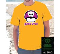 T-SHIRT MAGLIETTA S - M - L - XL SUPER MARIO GAME OVER "LUMINESCENTE"