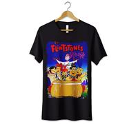 T-Shirt Maglietta The Flintstones Tshirt Cartoni Animati Unisex Adulto Bambino