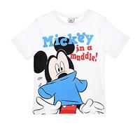 T-SHIRT MAGLIETTA TOPOLINO MICKEY MOUSE DISNEY BAMBINO RAGAZZO SUN CITY TAGLIE 3/8 ANNI - ER1424BIANCO