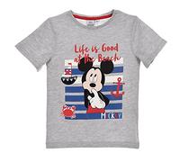 T-SHIRT MAGLIETTA TOPOLINO MICKEY MOUSE DISNEY BAMBINO RAGAZZO SUN CITY TAGLIE 3/8 ANNI - ER1426GRIGIO