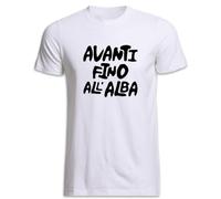 T-Shirt Maglietta Tshirt Maglia da Uomo con Grafica Divertente, Idea Regalo per Lui Originale Ragazzo Avanti Fino All'Alba