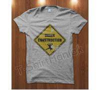 T-Shirt Maglietta Under Construction Gold GYM Palestra Flex building Crossfit
