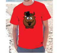 T-SHIRT MAGLIETTA unisex GNU NOBILE BLUE BLOOD GNU Uomo Donna funny cartoon