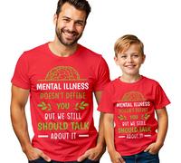 T-Shirt Maglietta Uomo Bambini Malattia Cervello Salute Mentale...
