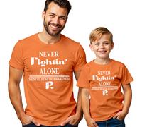 T-shirt maglietta uomo bambino che non combatte mai da solo consapevolezza...