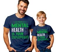 T-shirt maglietta uomo bambino la tua salute mentale è la tua...