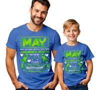 T-Shirt Maglietta Uomo E Bambini Maggio Mese della Consapevolezza Salute...