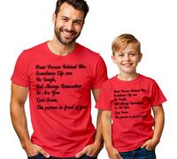 T-shirt maglietta uomo e bambino persona dietro di me consapevolezza della...