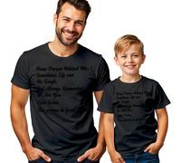 T-shirt maglietta uomo e bambino persona dietro di me consapevolezza della...