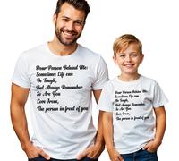 T-shirt maglietta uomo e bambino persona dietro di me consapevolezza della...