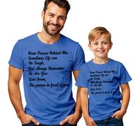 T-shirt maglietta uomo e bambino persona dietro di me consapevolezza della...