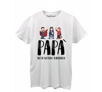 T-Shirt Maglietta Uomo Girocollo papà Sei Il Nostro Supereroe Super Hero Eroe Scritta Divertente Compleanno Festa Anni Moda Idea Regalo papà Amico Nonno Figlio