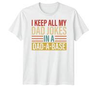 T-shirt maglietta uomo I Keep All My Dad Jokes Funny Fathers Day Best Daddy...