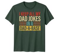 T-shirt maglietta uomo I Keep All My Dad Jokes Funny Fathers Day Best Daddy...
