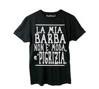 T-Shirt Maglietta Uomo La Mia Barba Non é Moda, é Pigrizia Idea Regalo