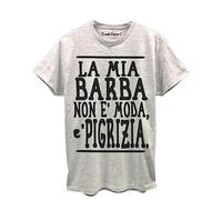 T-Shirt Maglietta Uomo La Mia Barba Non é Moda, é Pigrizia Idea Regalo