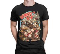 T-SHIRT MAGLIETTA UOMO MEN ESTATE DONKEY KONG RETROGAMING ARCADE CLASSIC GAME