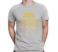 T-SHIRT MAGLIETTA UOMO MEN ESTATE SPACE INVADERS 8 BIT RETRO GAMING CASUAL