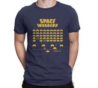 T-SHIRT MAGLIETTA UOMO MEN ESTATE SPACE INVADERS 8 BIT RETRO GAMING CASUAL