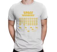 T-SHIRT MAGLIETTA UOMO MEN ESTATE SPACE INVADERS 8 BIT RETRO GAMING CASUAL