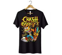 T-Shirt Maglietta Videogames Crash Bandicoot Tshirt Fans Playstation Unisex Nera