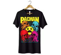 T-Shirt Maglietta Videogames Pac-Man Tshirt Nera Pacman Unisex S M L XL XXL