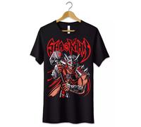 T-Shirt Maglietta Videogames Shao Kahn Mortal Kombat Tshirt Videogiochi Nera