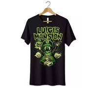 T-Shirt Maglietta Videogames Super Luigi Tshirt Mario Bros Nera Unisex Nerd