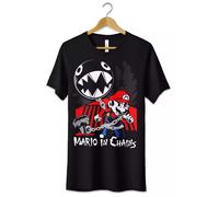 T-Shirt Maglietta Videogames Super Mario in Catene Tshirt Fan Nerd Videogiochi