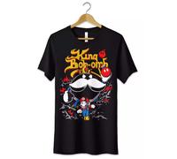 T-Shirt Maglietta Videogames Super Mario vs King Bob-omb Tshirt Nera S M L XL
