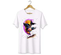 T-Shirt Maglietta Wolverine X-Men Logan Tshirt Uomo Donna Bianca S M L XL XXL