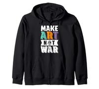 T-Shirt Make Art Not War per Studenti maggiori d'Arte Felpa con Cappuccio