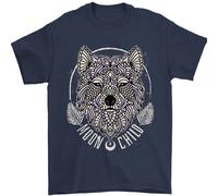 T-Shirt Mandala Wolf Uomo 100% Cotone
