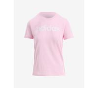 adidas Essentials Slim Logo, T-shirt Donna, Clear Pink/White, S