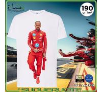 T-shirt Manica Corta Lewis Hamilton Ferrari Formula 1 Maglia Maglietta in Cotone