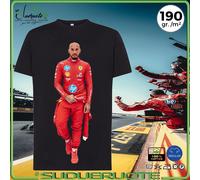 T-shirt Manica Corta Lewis Hamilton Ferrari Formula 1 Maglia Maglietta in Cotone