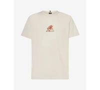 T-shirt manica corta Oakley Waterscape Frog bianco crema rosso - S