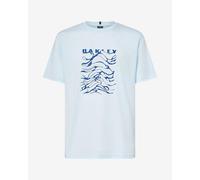 Oakley Apparel Waterscape Waves Uv Short Sleeve T-shirt Blu S Uomo