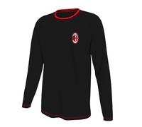 T-shirt manica lunga jersey Milan Nero